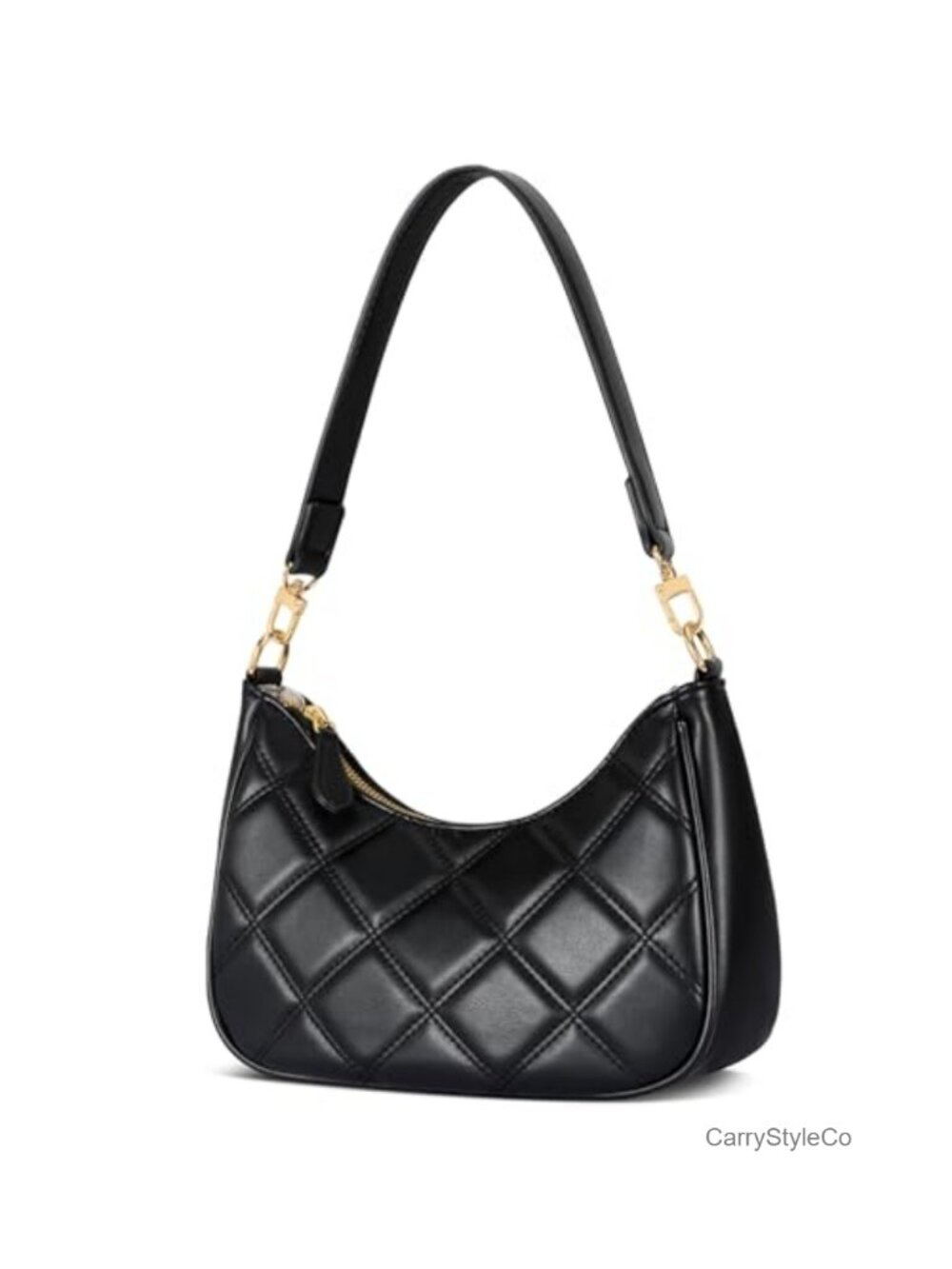 PU Leather Hobo Shoulder Bag with Chain Strap and Card Slots